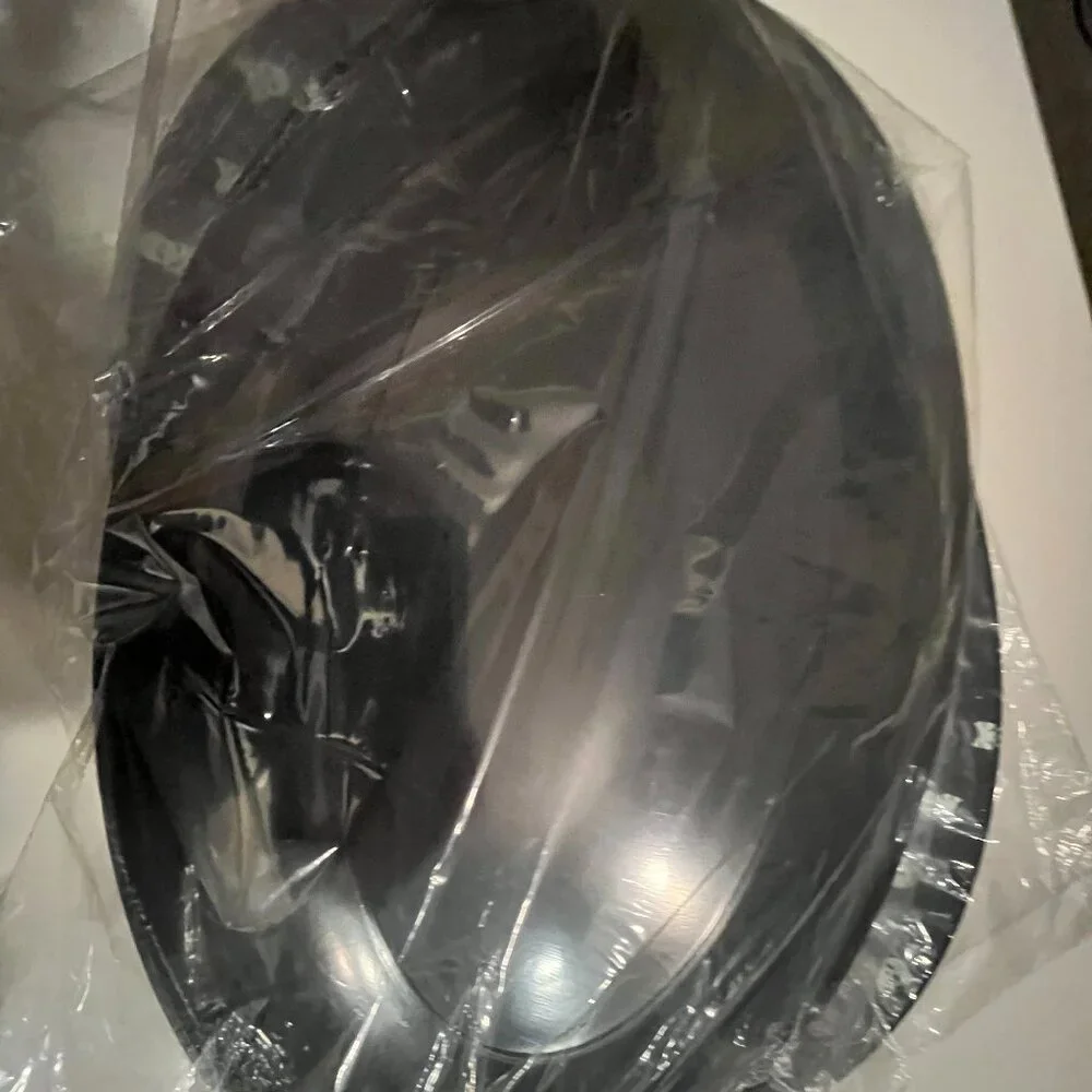 Skull Oval Platters Black w/ Silver Skulls for Halloween Treats‎ (NEW / x)